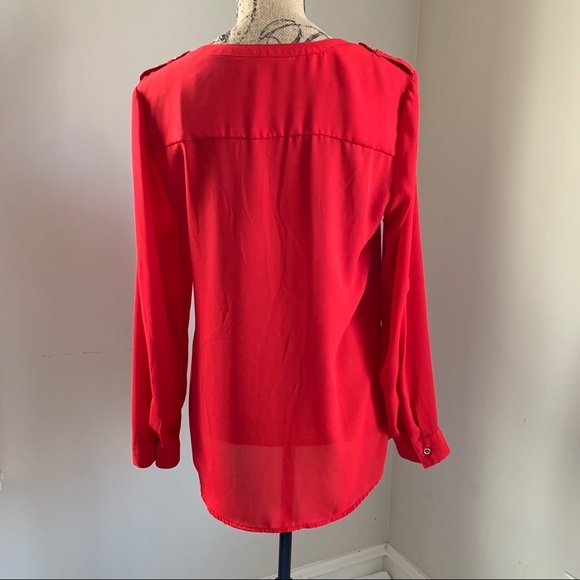 Red & Gold Button down - Picture 3 of 5